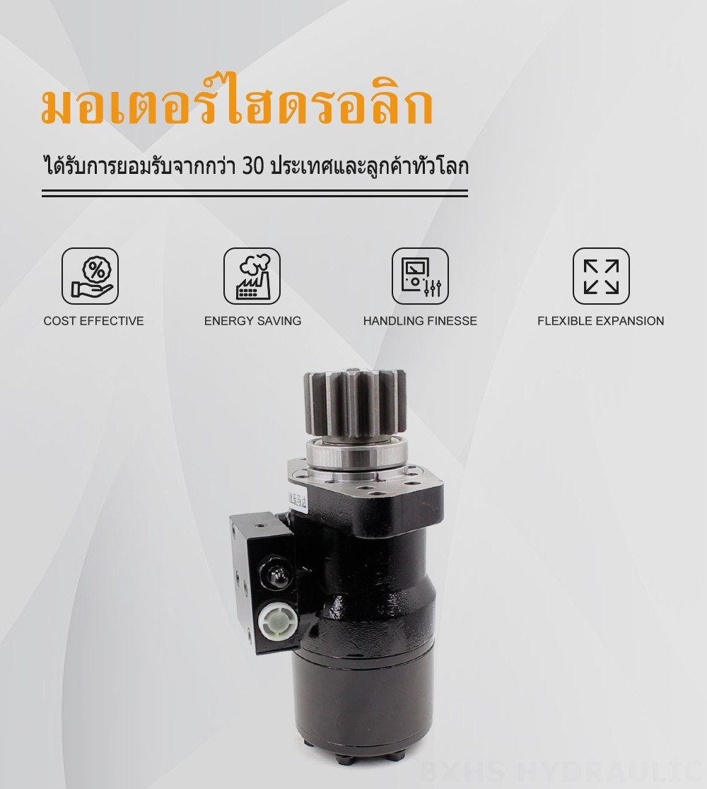 มอเตอร์ไฮดรอลิกแบบไซคลอยด์ BMR 50 ซีซี/รอบ 38 ลิตร/นาที มอเตอร์ไฮดรอลิก